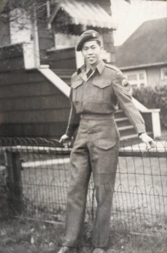 Young Ming (James) Wong of Force 136. Circa 1944 Vancouver