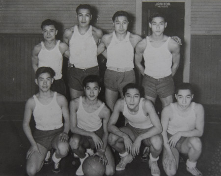 Quon Louie, front row second from right, with his champion soccer teammates