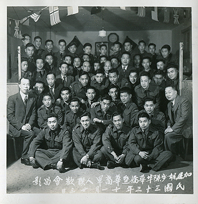 Final dinner after basic training. Dinner held in Maple Creek, Sask and hosted by local Chinese businessmen