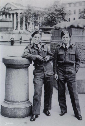 Ben Lee (L) and Ed Lee of Windsor - posing in Europe