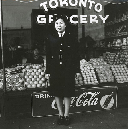 Lee Peggy-infront of store