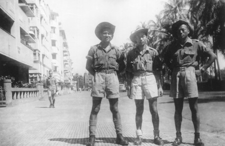 Victor W. Wong (L) with Leonard Lee and Dick Yip in India.