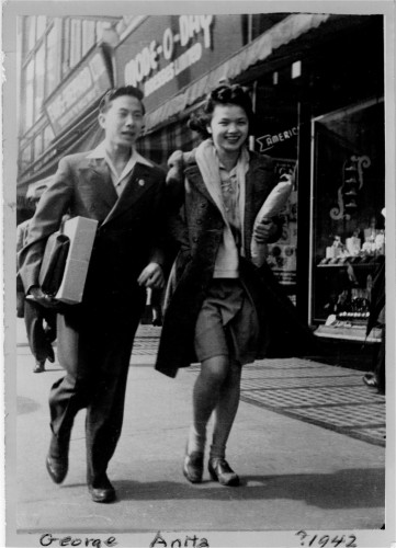 George SL Wong with his girlfriend (later wife) Anita Davida Joh.