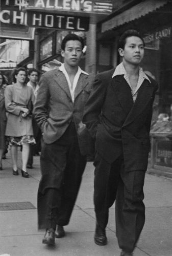 Tommy CG Wong and friend take a stroll in Vancouver