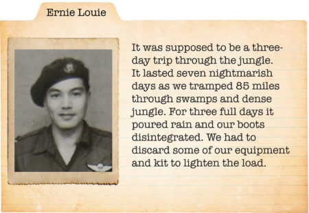 Ernie Louie recalls his days trekking through the jungle