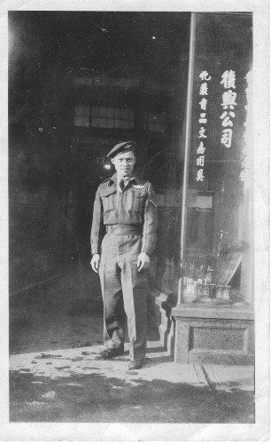 Charlie Lee in Vancouver's Chinatown (Jan 1946)